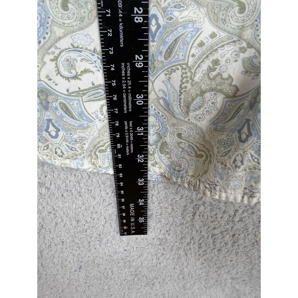 Stetson Shirt Mens 2XL‎ Blue Green Paisley Western Long Sleeve Pearl Snap Cotton - Picture 6 of 8